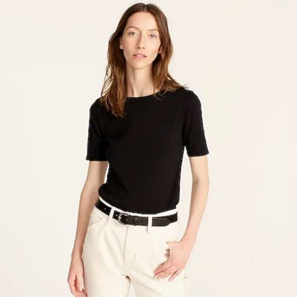 J CREW Perfect Fit Tee, black, Sz XS